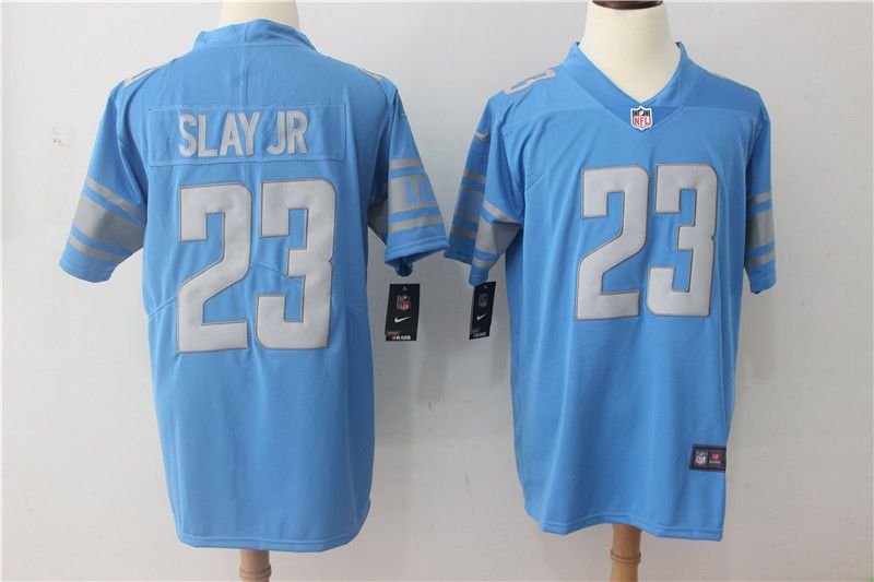 Men Detroit Lions #23 Slay jr Blue Vapor Untouchable New Nike Limited Player NFL Jerseys->->NFL Jersey